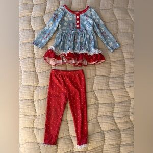 Marie Nicole blue and red set